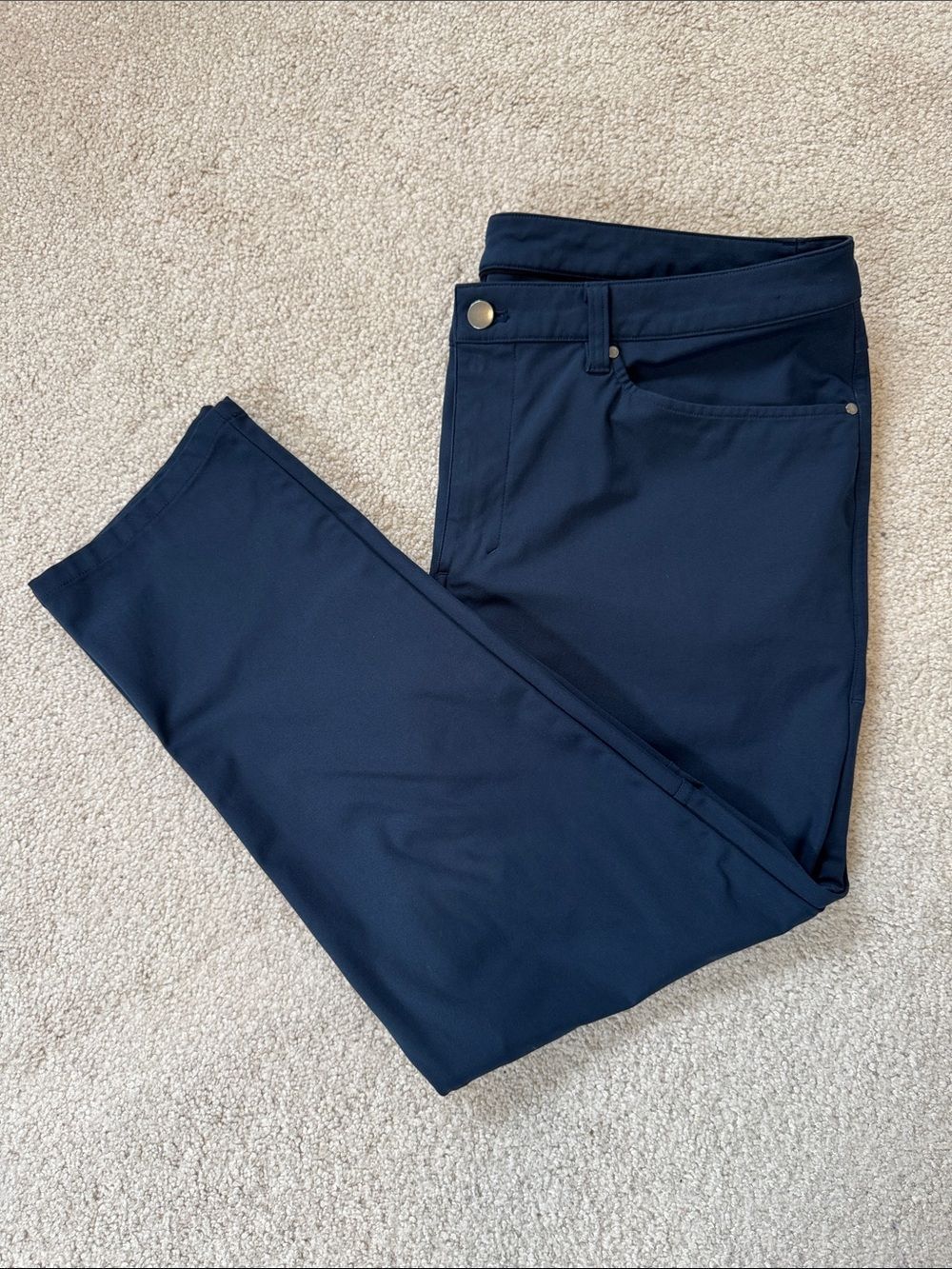 lululemon 36x27 ABC Pants Slim Warpstreme Iron Blue